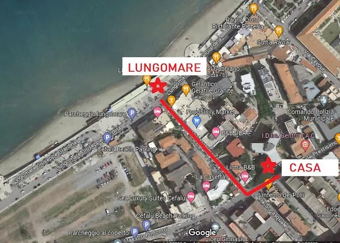 Lägenhet New Sea House Vicino La Spiaggia Del Lungomare Cefalù